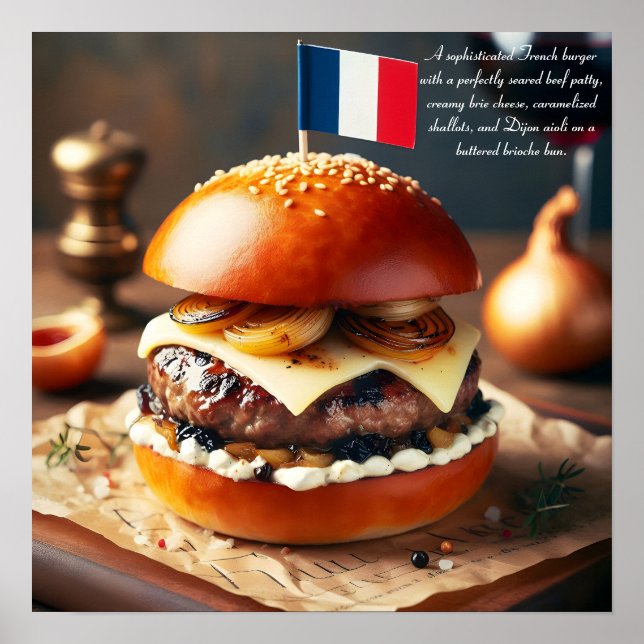 Poster Pâtisserie Burger parisien (Devant)