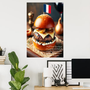 Poster Pâtisserie Burger parisienne 24x36