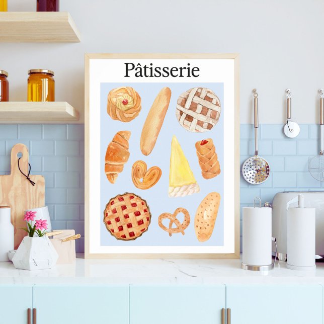 Poster Pâtisserie Français Boulangerie Pâtisserie Pain Al (In situ)