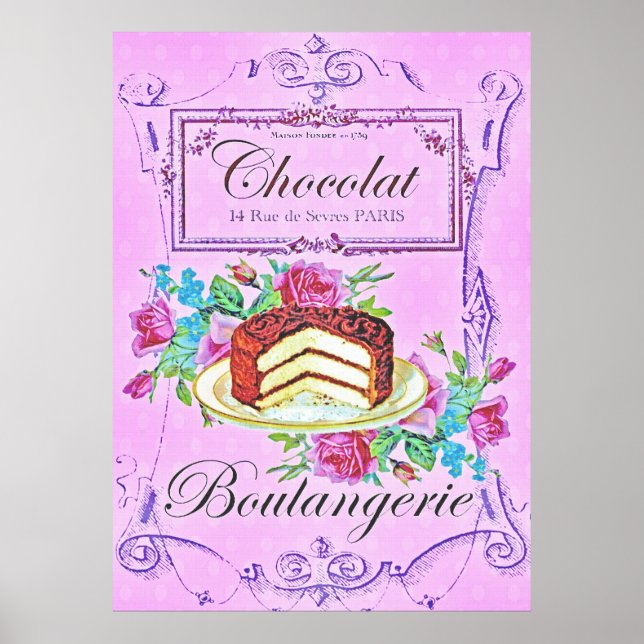 Poster pâtisserie victorienne au chocolat (Devant)