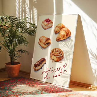 Poster Pâtisseries du matin