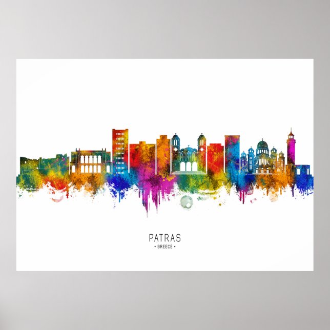 Poster Patras Grèce Skyline (Devant)