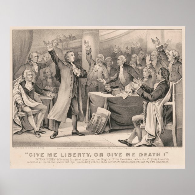 Poster Patrick Henry Liberty ou l'illustration du discour (Devant)