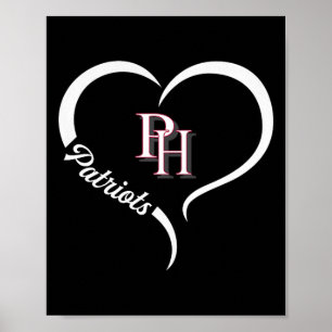 Poster Patrick Henry Patriots Logo Demi-Coeur Slogan Hs