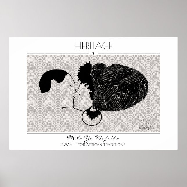 Poster Patrimoine Africain Amour Noir Amour Brown (Devant)