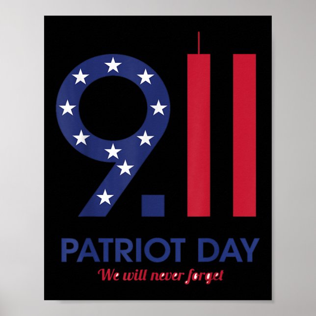 Poster Patriot jour 9.11 t-shirt drôle, nous ne serons ja (Devant)