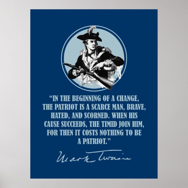 Poster Patriot - Mark Twain (Devant)