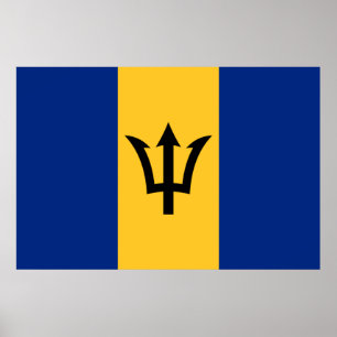 Poster Patriotic Barbados Flag