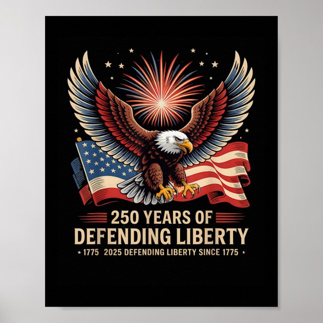 Poster Patriotic Usa Army Us Military Parade 250th Annive (Devant)