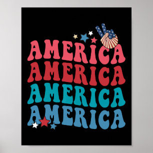 Poster Patriotique 4 Juillet Fête De L'Indépendance