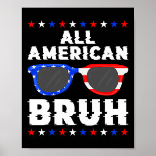 Poster Patriotique 4 juillet Garçons Ados Enfants Tous Am