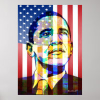Poster patriotique Barak Obama