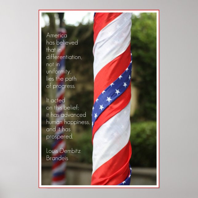 Poster patriotique de la diversité américaine (Devant)