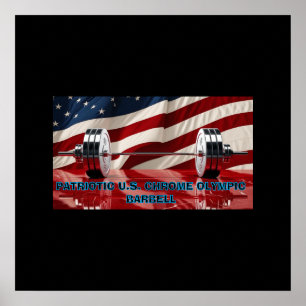 Poster Patriotique États-Unis Chrome Barbell Set