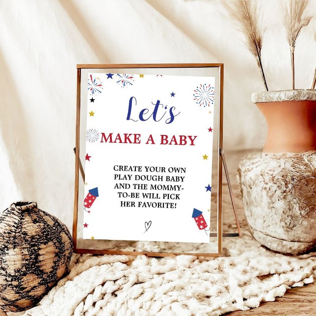 Poster Patriotique faisons un signe de jeu Baby shower bé (Créateur téléchargé)