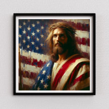 Patriotique Jésus Américain Bible chrétienne Poste