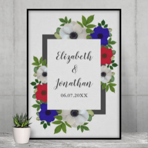 Poster Patriotique Panda Anemone Mariage