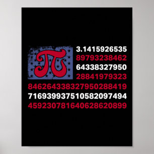 Poster Patriotique Pi Day American Flag Math Enseignant 4