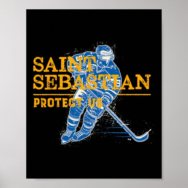 Poster Patron De Hockey Saint-Sébastien Saint-Étienne (Devant)