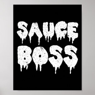 Poster Patron de sauce Chef BBQ Cuisinier Nourriture Humo