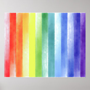 Poster Pattern de Vertical Rainbow  
