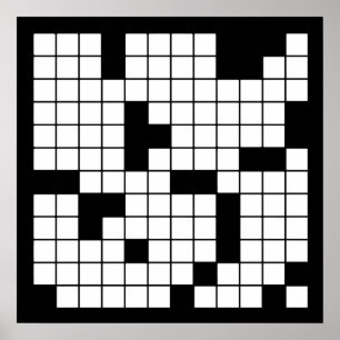 POSTER PATTERN GRAPHICS GAMES FUN WORDS DE CROSSWORD