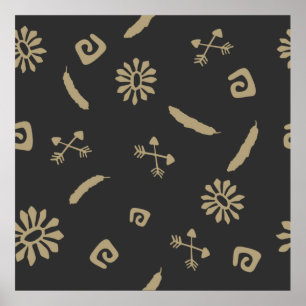 Poster Pattern seamless american