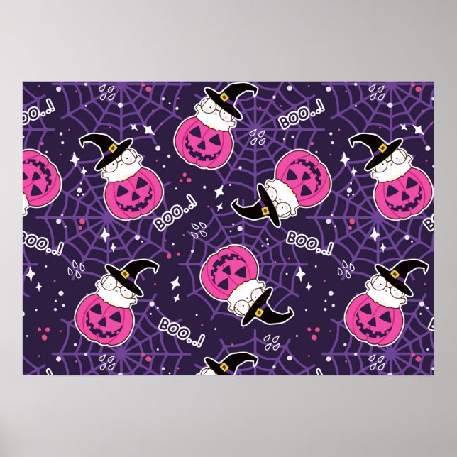 Poster Patters de Cute Cats et Pumkins (Devant)