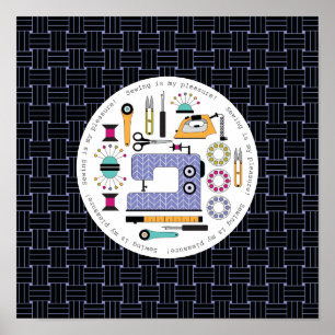 Poster Patters modernes des fournitures et des outils