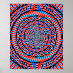 Poster Patters radiaux hypnotiques