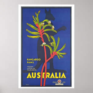 Poster Pattes de kangourou d'Australie Australie occident