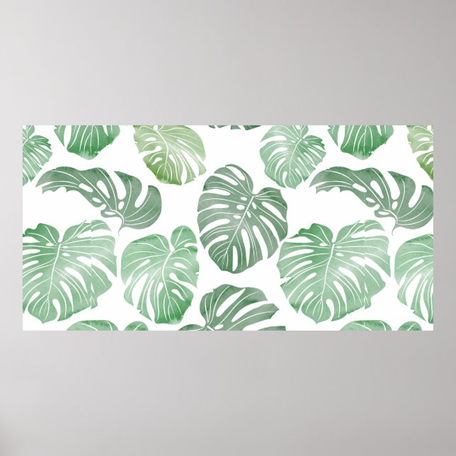 Poster PattTropical continu motif - watercolo (Devant)
