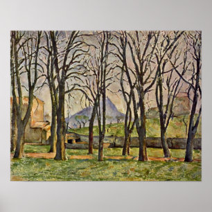 Poster Paul Cezanne - arbres de châtaigne (Jas de