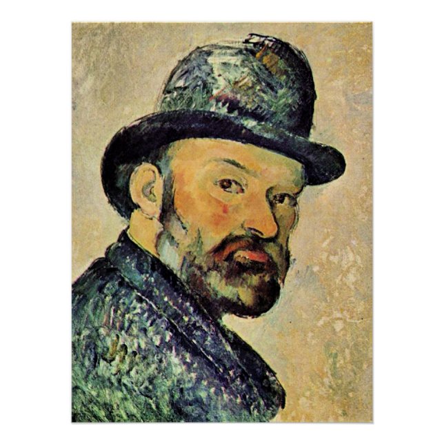 Poster Paul Cezanne, Autoportrait, (Devant)