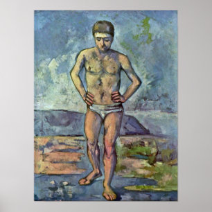 Poster Paul Cezanne - baigneur