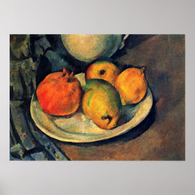 Poster Paul Cezanne - La grenade et les poires La vie mor (Devant)