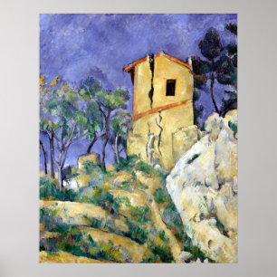 Poster Paul Cezanne La Maison aux murs craqués