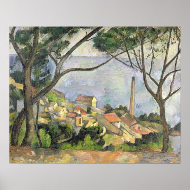 Poster Paul Cezanne | La Mer à l'Estaque, 1878 (Devant)