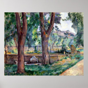 Poster Paul Cezanne La piscine au Jas de Bouffan