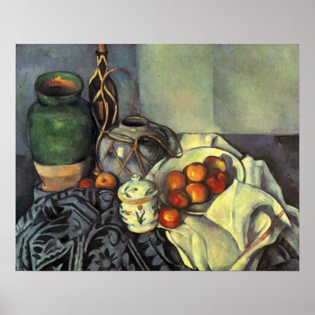 Poster Paul Cezanne, La vie morte aux fruits (Devant)