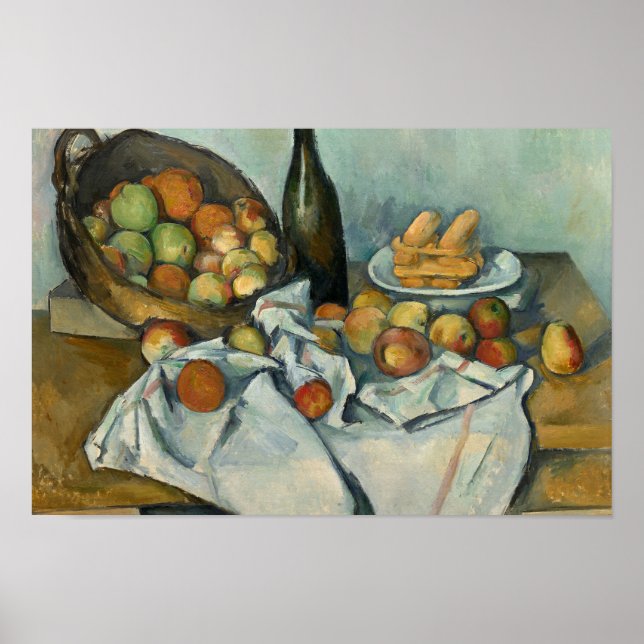 Poster Paul Cezanne - Le panier des pommes (Devant)