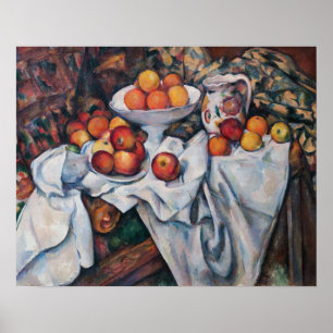 Poster Paul Cezanne - Nature morte, pommes et oranges