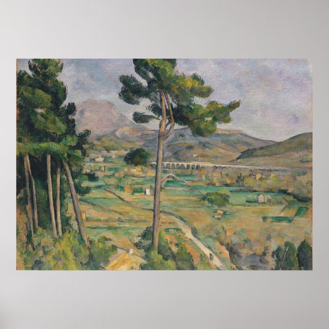 Poster Paul Cezanne | Paysage avec viaduc (Devant)