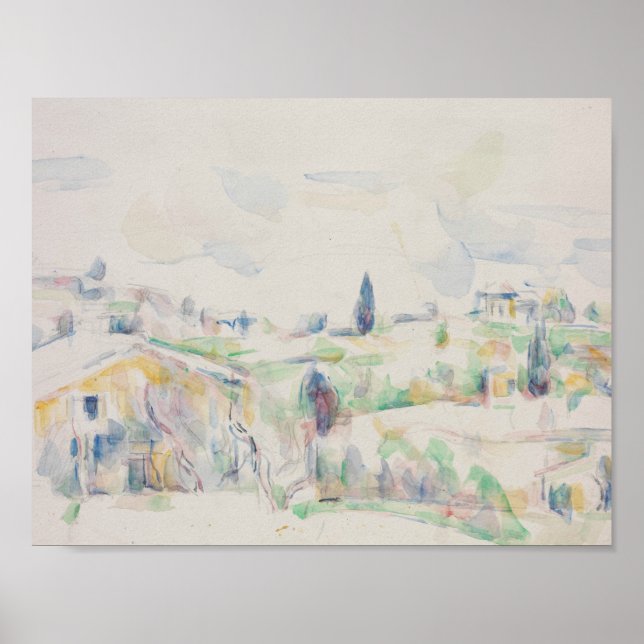 Poster Paul Cezanne - Paysage en Provence (Devant)
