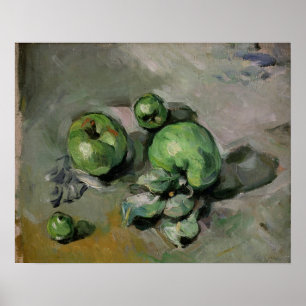 Poster Paul Cezanne   Pommes vertes, c.1872-73