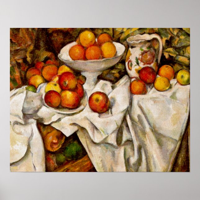 Poster Paul Cezanne Pomples Oranges Impressionnisme (Devant)