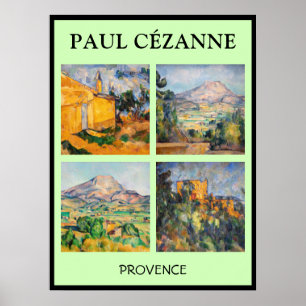 Poster Paul Cezanne - Sélection de chefs-d'oeuvre paysage