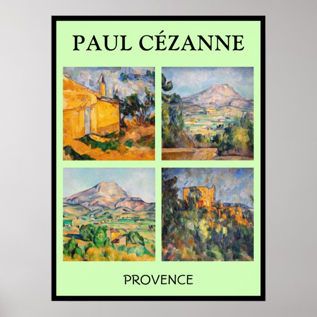Poster Paul Cezanne - Sélection de chefs-d'oeuvre paysage (Devant)