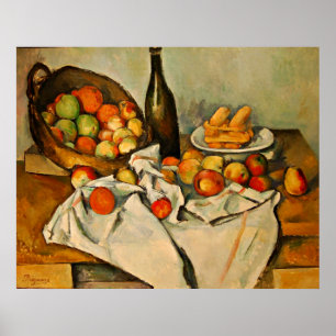 Poster paul cezanne still life with a basket of apples