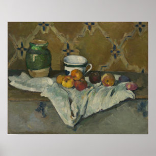 Poster Paul Cezanne   Still Life with Jar, Cup, and Apple